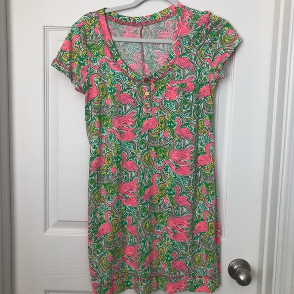 Lilly Pulitzer Hot Wings T-shirt Flamingo Dress - Picture 3 of 6